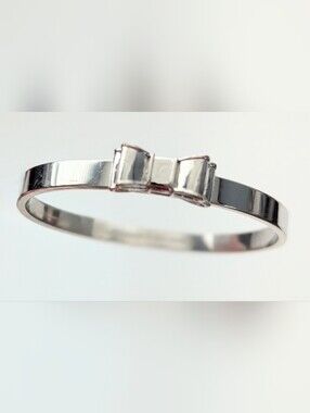 Kate Spade Silver-Tone Bow Bangle Bracelet